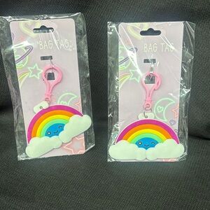 New in Package Cute Rainbow Cloud bag Tag -